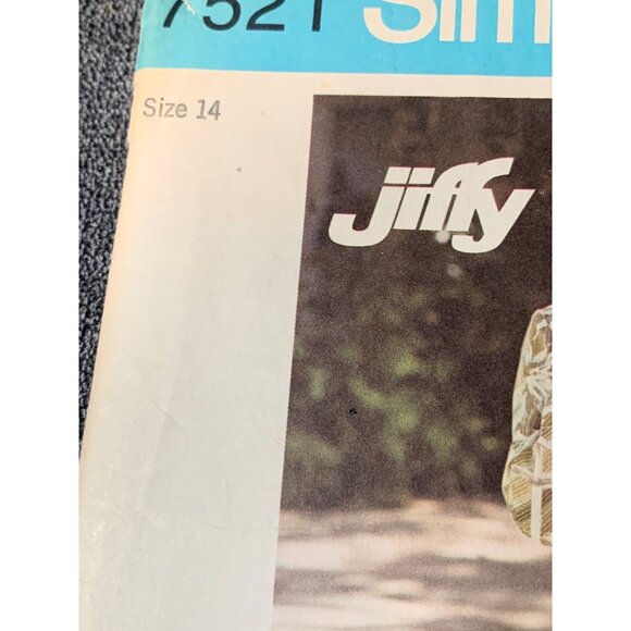 Simplicity Jiffy Caftan Top Sewing Pattern sz 14 7521 - uncut - Picture 9 of 10